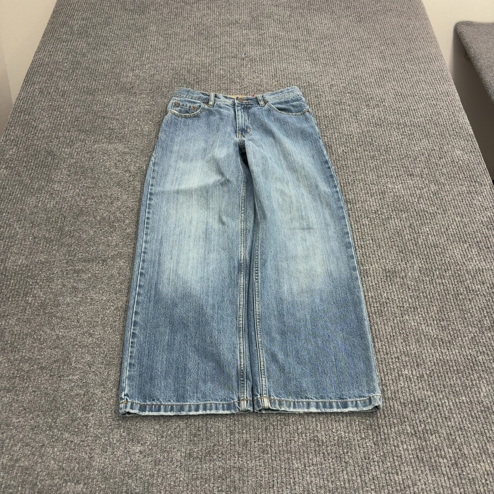 Old Navy Jeans Kids 12 Blue Cotton Loose Fit Wide Leg Baggy Skate Y2K Style